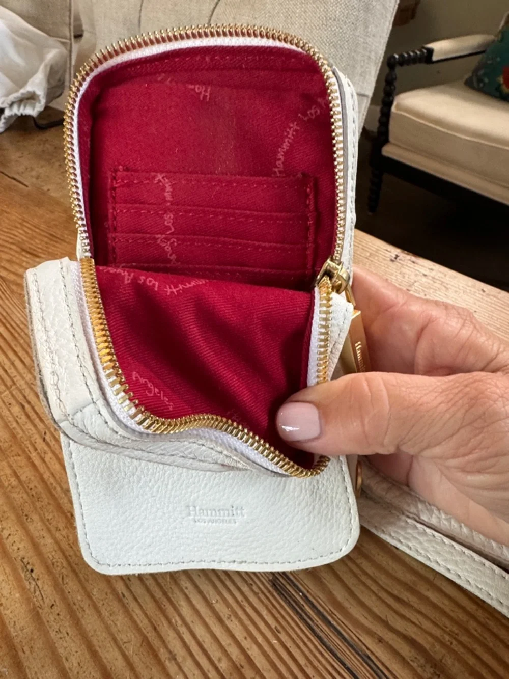 Hammitt White Leather Crossbody with Gold Accents - Picture 6 of 6